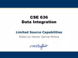 CSE 636 Data Integration