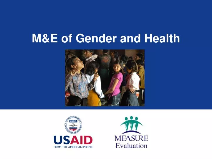 m e of gender and health