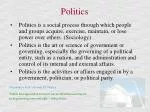 Politics - slide 1
