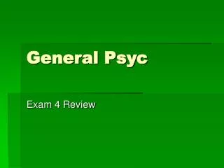 General Psyc