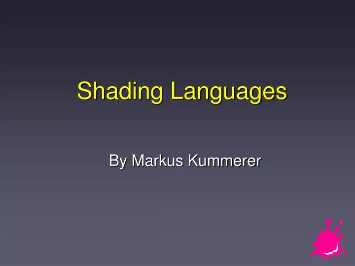 shading languages