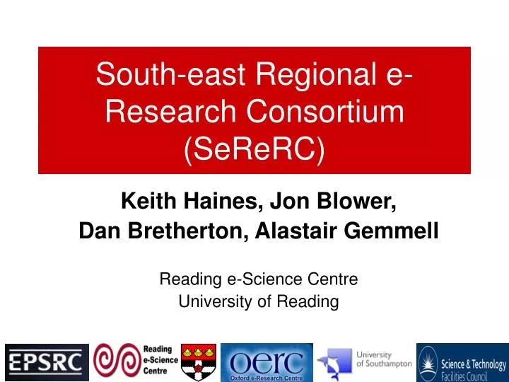 south east regional e research consortium sererc