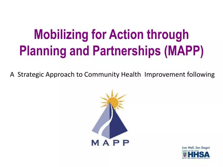 mobilizing for action through planning and partnerships mapp