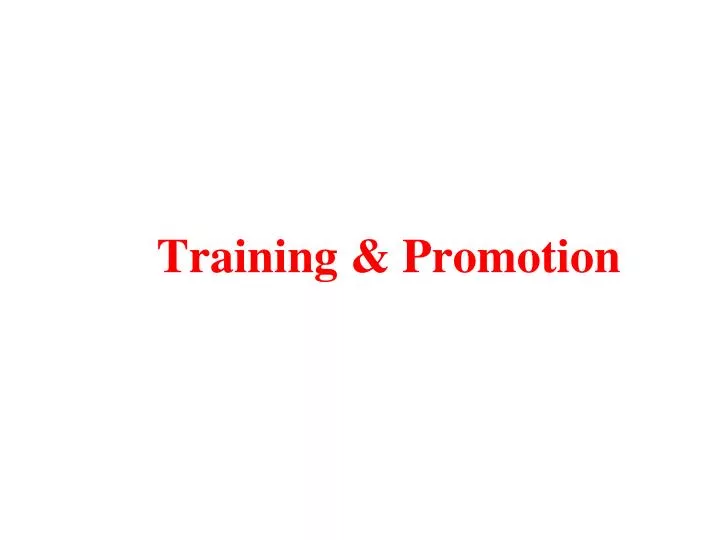 training promotion