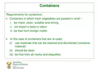 Containers