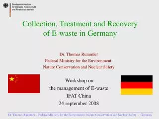 Collection, Treatment and Recovery of E-waste in Germany