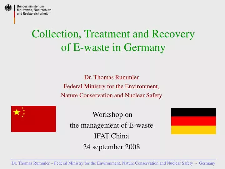 collection treatment and recovery of e waste in germany
