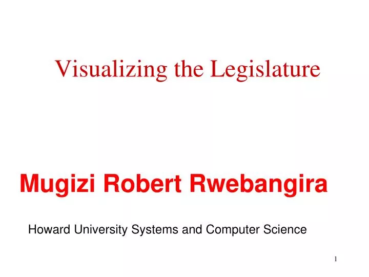 visualizing the legislature