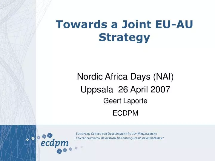 towards a joint eu au strategy