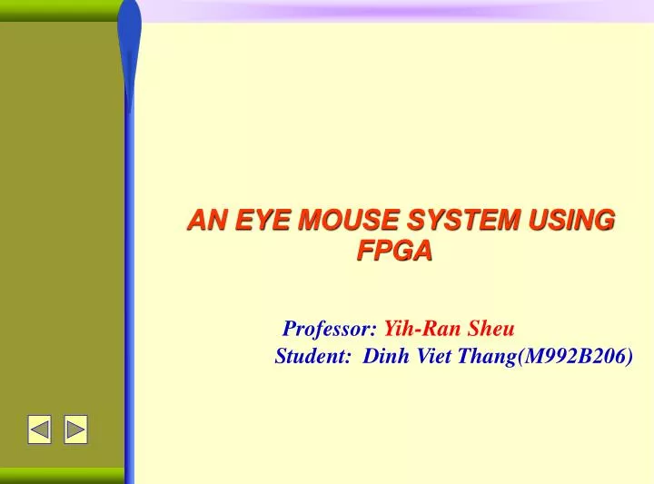 an eye mouse system using fpga
