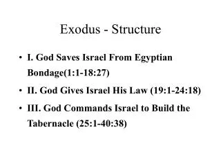 Exodus - Structure