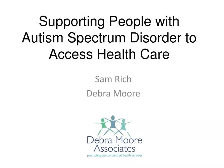 supporting people with autism spectrum disorder to access health care