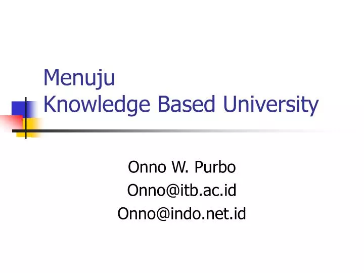 menuju knowledge based university