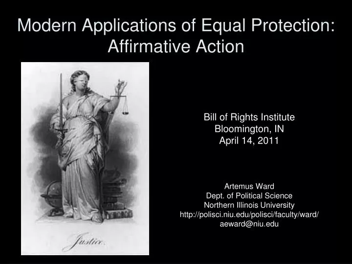 modern applications of equal protection affirmative action