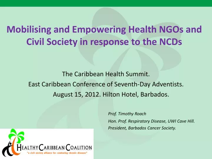 mobilising and empowering health ngos and civil society in response to the ncds