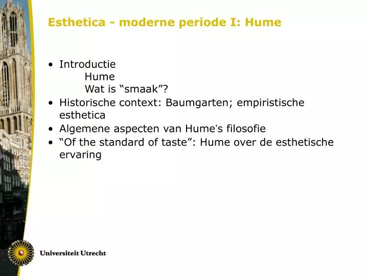 esthetica moderne periode i hume