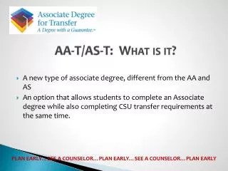AA-T/AS-T: What is it?