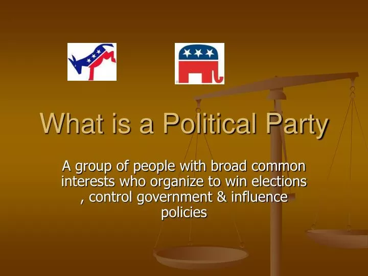 what is a political party