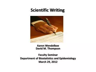 Scientific Writing