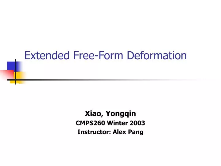 extended free form deformation