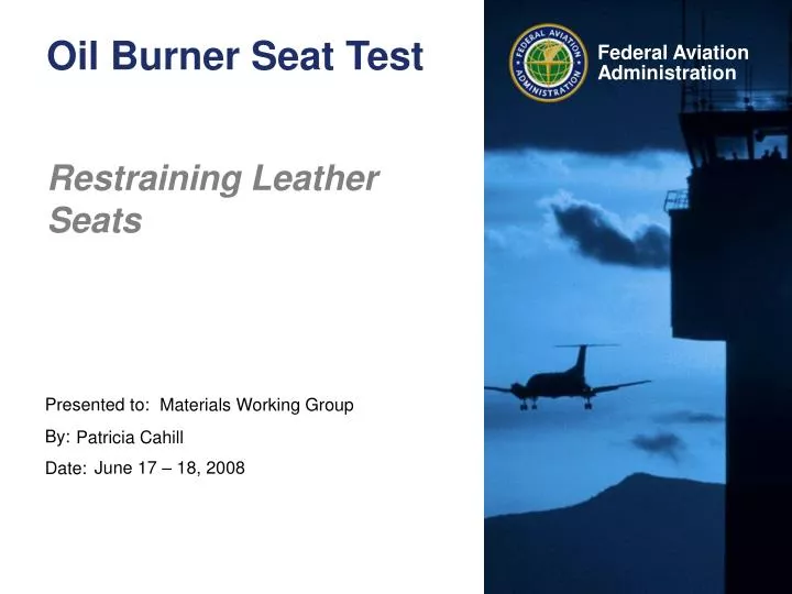 oil burner seat test