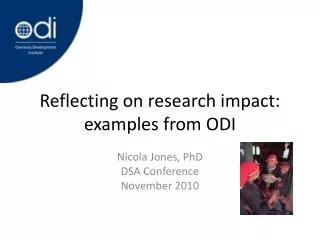 Reflecting on research impact: examples from ODI