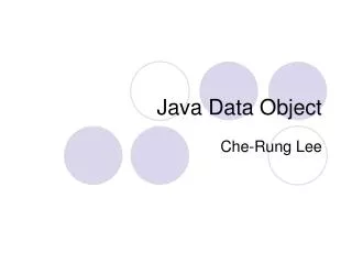 Java Data Object