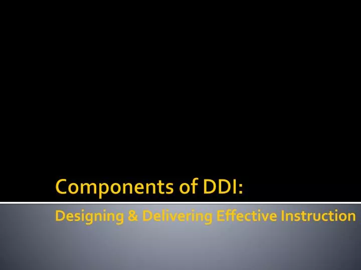 components of ddi