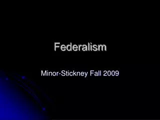 federalism