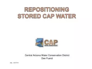 Central Arizona Water Conservation District Dee Fuerst rev. 4/17/11