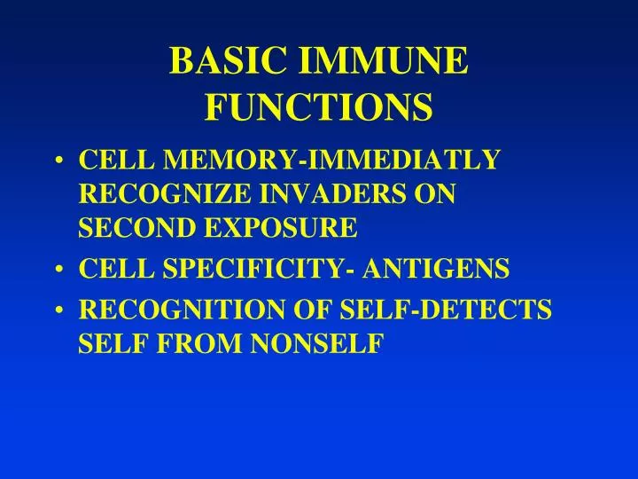basic immune functions