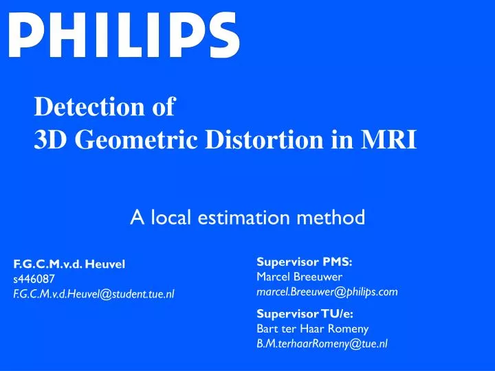 detection of 3d geometric distortion in mri