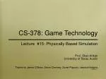 Understanding Physically Based Simulation: Spring Mass Systems and Collision Detection - slide 1