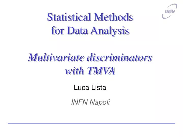 statistical methods for data analysis multivariate discriminators with tmva