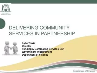 DELIVERING COMMUNITY SERVICES IN PARTNERSHIP