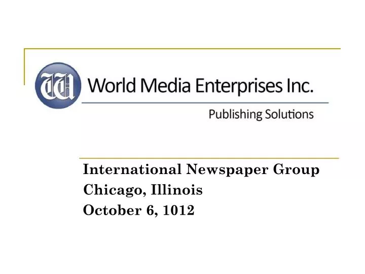 international newspaper group chicago illinois october 6 1012