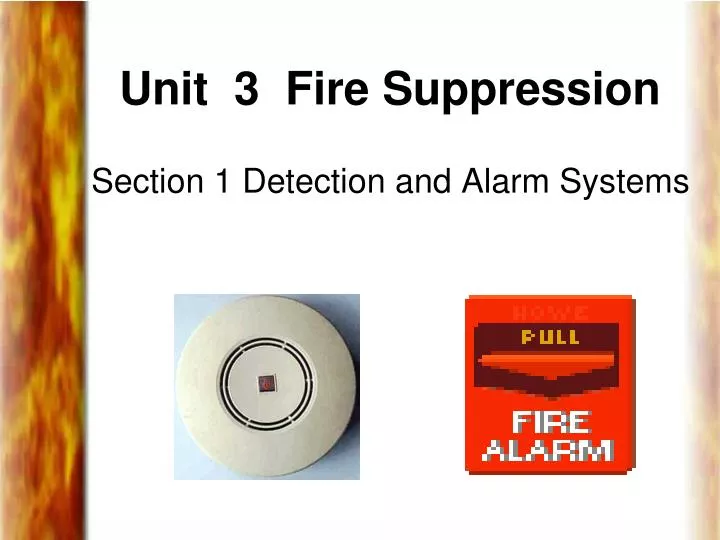 unit 3 fire suppression