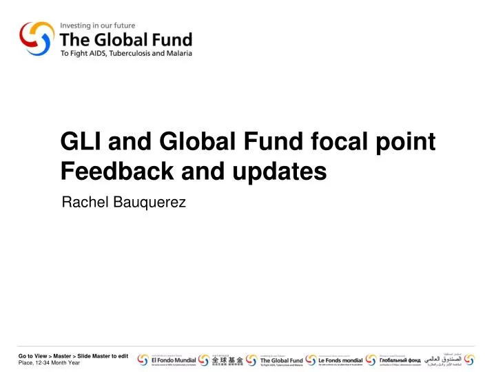 gli and global fund focal point feedback and updates