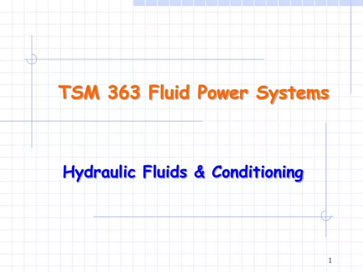 tsm 363 fluid power systems