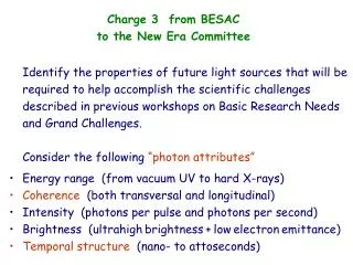 Charge 3 from BESAC to the New Era Committee
