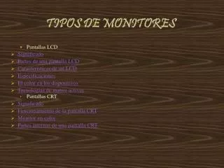 tipos de monitores