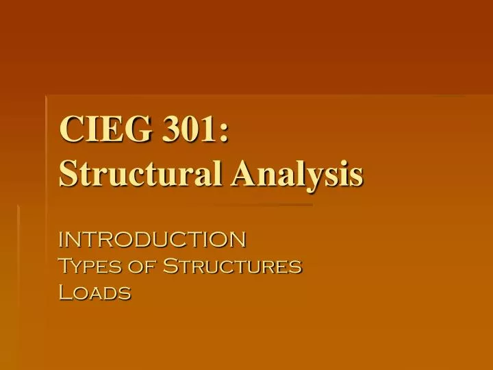 cieg 301 structural analysis