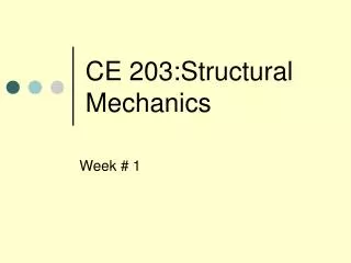 ce 203 structural mechanics