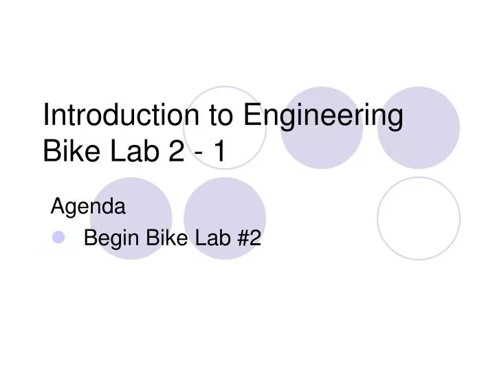 introduction to engineering bike lab 2 1
