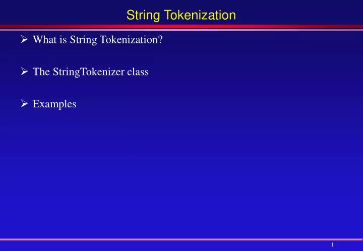 string tokenization