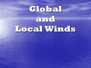 global and local winds