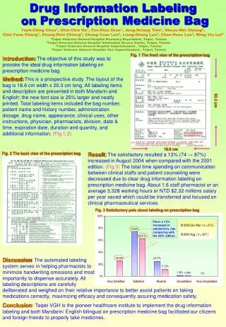 Drug Information Labeling on Prescription Medicine Bag