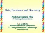 Data, Databases, and Discovery - slide 1