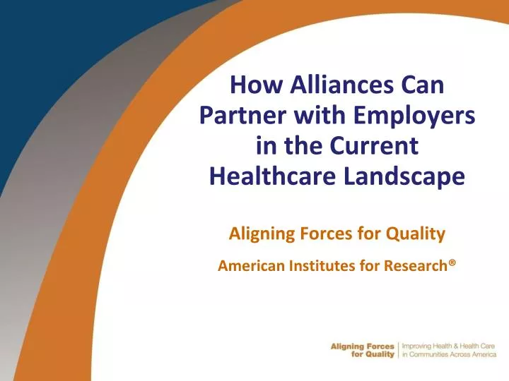 how alliances can partner with employers in the current healthcare landscape