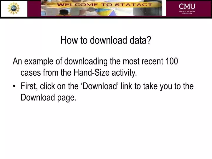 how to download data